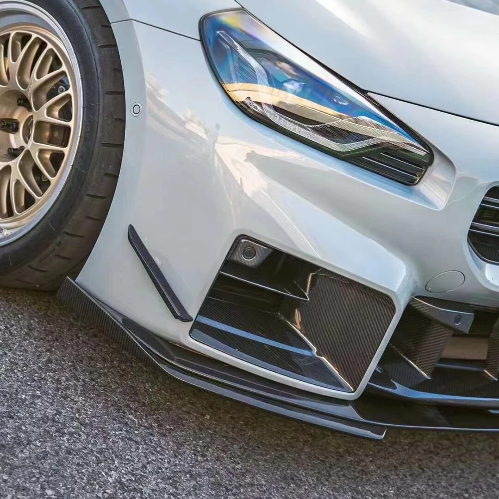 Car Front Bumper Vent Cover For BMW M2 G87 MP High Quality Carbon Fiber Fog Lights Mesh Grille Intake Body Kit Auto Accessories