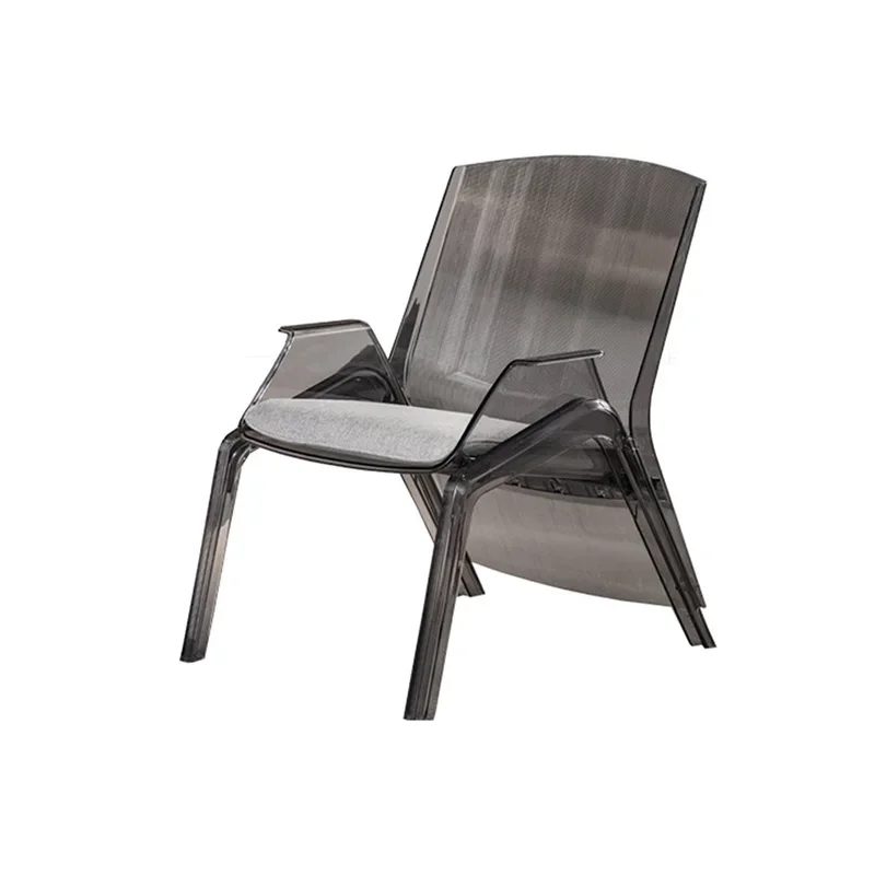 Nordic transparent single sofa chair Internet celebrity light luxury living room bedroom leisure chair simple designer acrylic