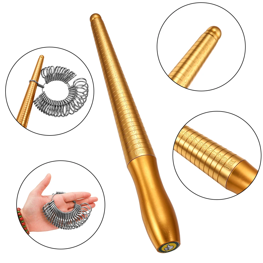 

DIY Jewelry Making Measuring Tools Professional Ring Enlarger Stick Mandrel Handle Hammers Ring Sizer Finger Measuring Stick