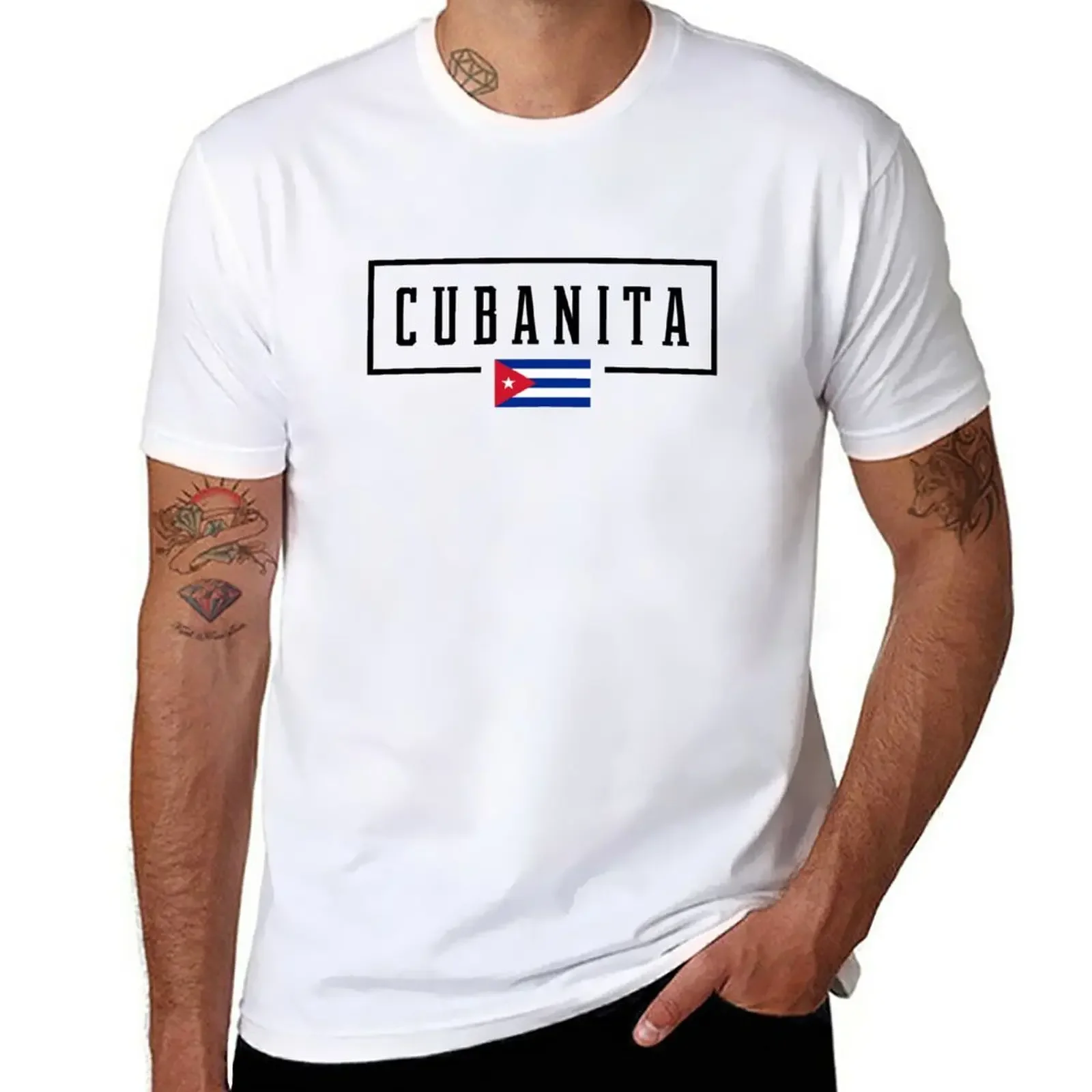 Cubanita Cuba Cuban Flag T-Shirt vintage Short sleeve tee blanks heavyweights black t-shirts for men tshirts for mens designer