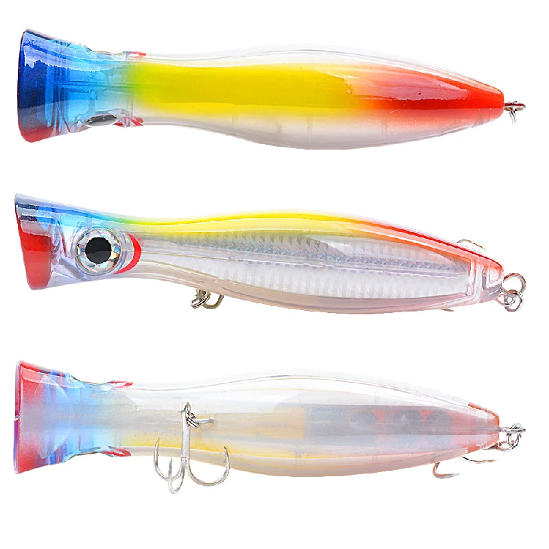 New product sea fishing large wave lying 80g/16cm lure fake bait with water wave climbing large weight gold blood groove hook