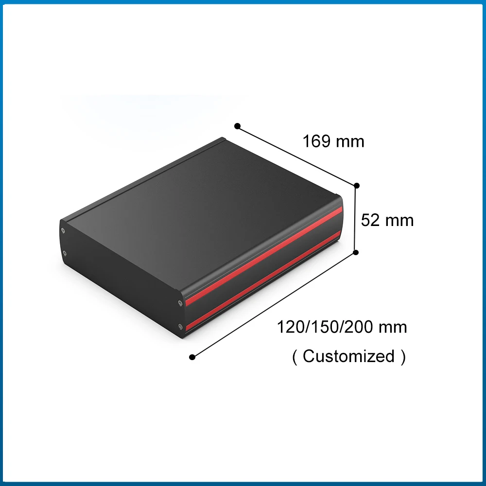 Imagem -02 - Yonggu-motor Control Extrusão Junction Box Carcaça Elétrica Pcb Case Split Extruded Alumínio Enclosure 169*52 mm H72