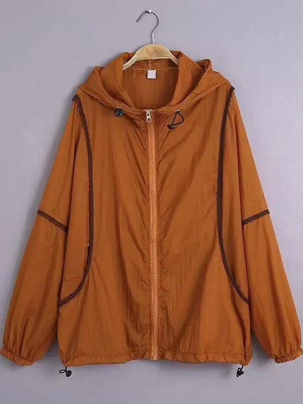 Verão feminino 2025 novo sle leve longo sve proteção uv outerwear respirável ao ar livre facionable protetor solar roupas