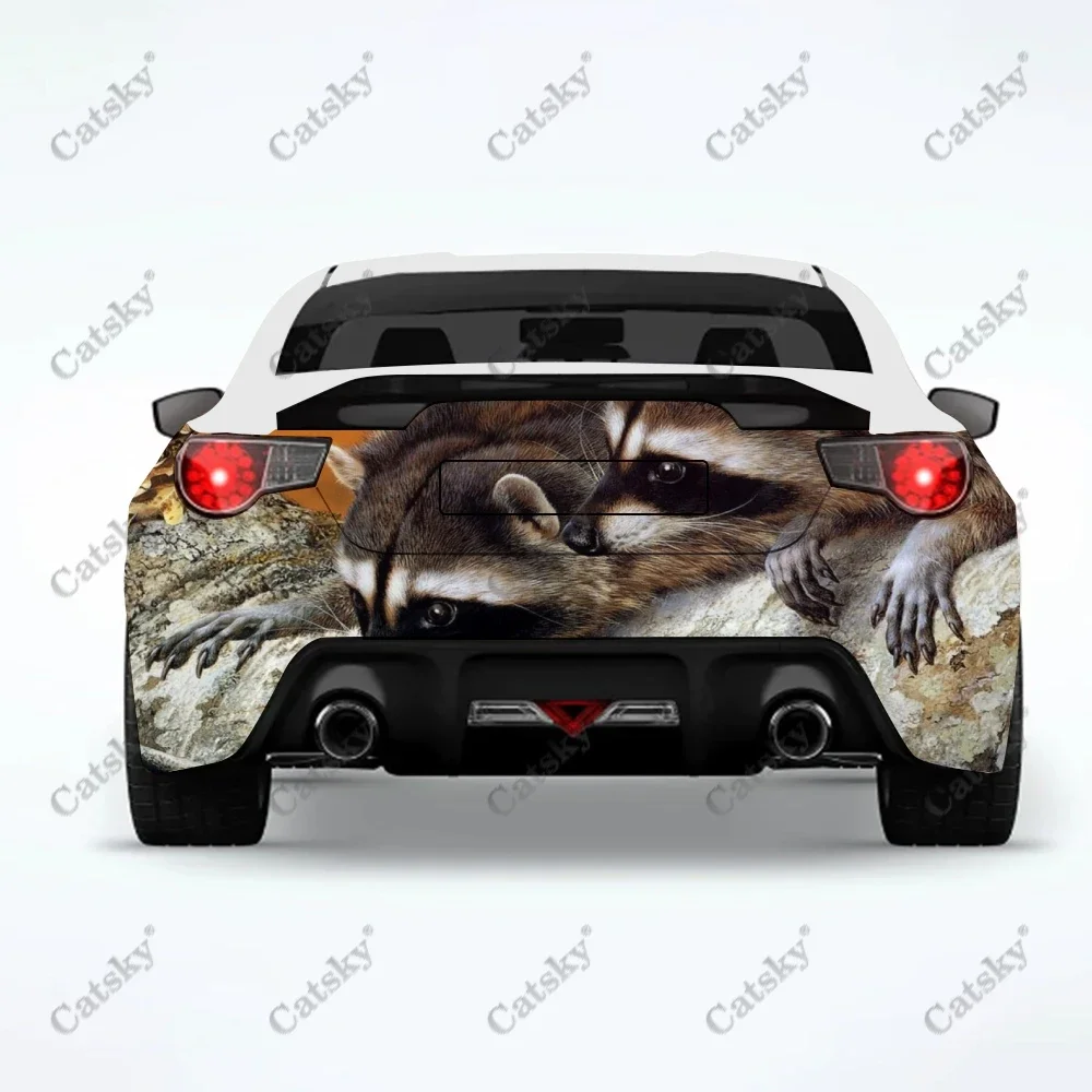 

raccoon animal cute Car stickers truck rear tail modification painting suitable for truck pain packaging accessories decals