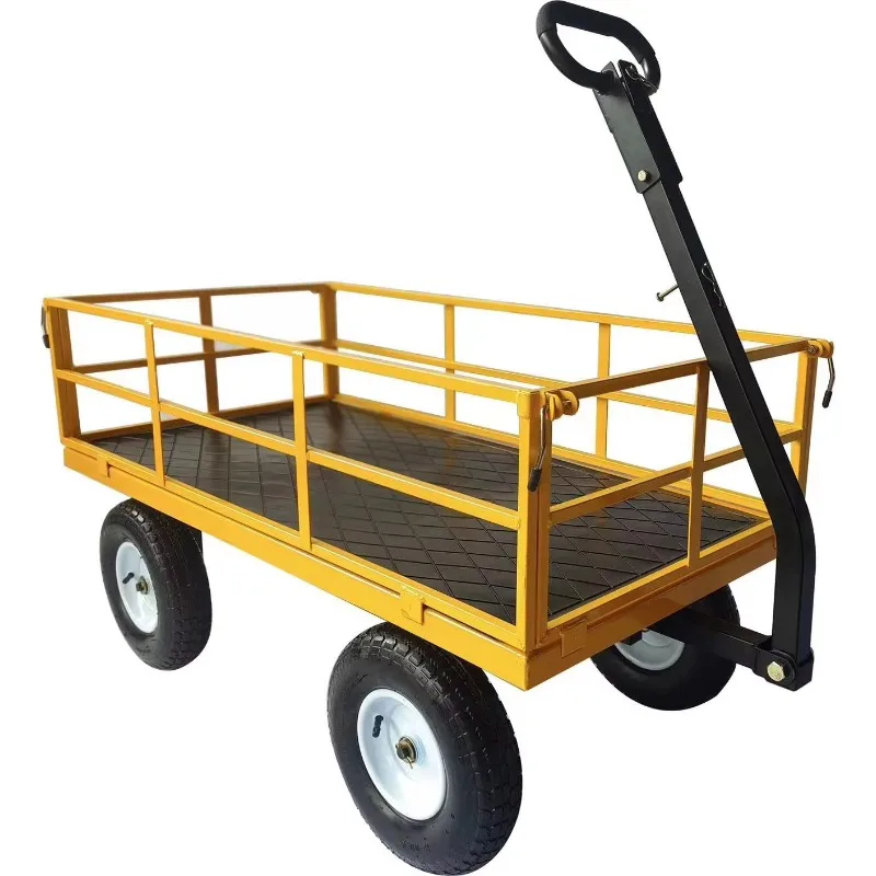 

heavy duty four wheel steel mesh garden mesh cart wheelbarrow
