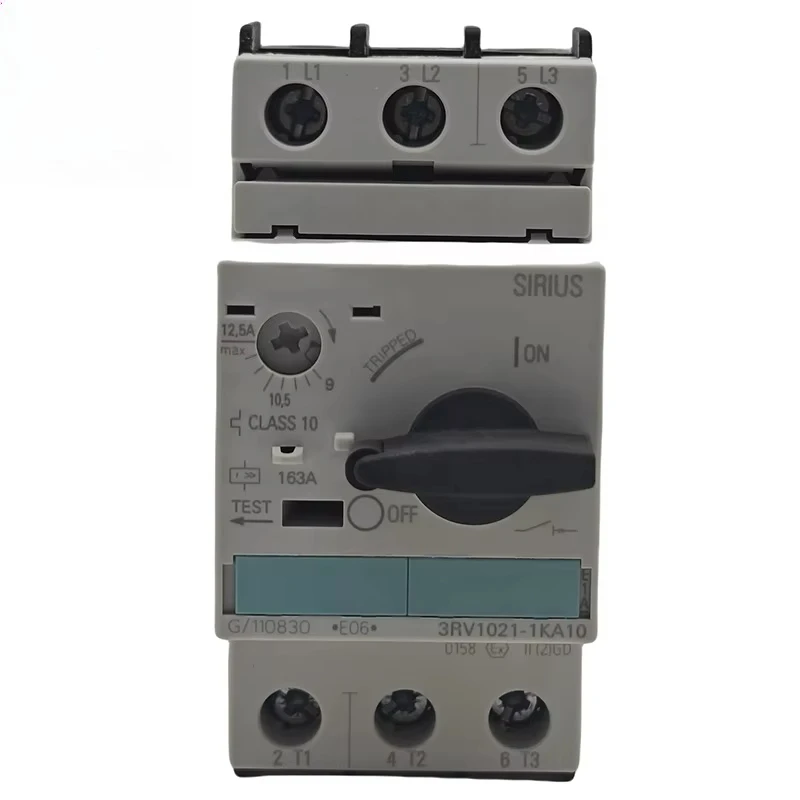 

New Original 3RV1021-1KA10 Circuit Breaker Size S0 For Motor Protection CLASS 10 A-release 9...12.5 A Short-circuit Release 163A