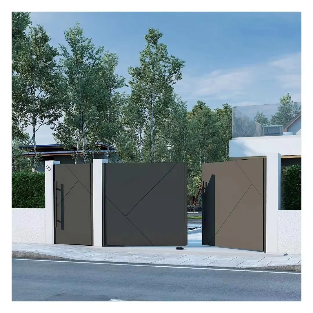 Any Size Custom Aluminum Heavy Duty Sliding Gate Villa Entrance Security Privacy Waterproof Rustproof Durable Automatic