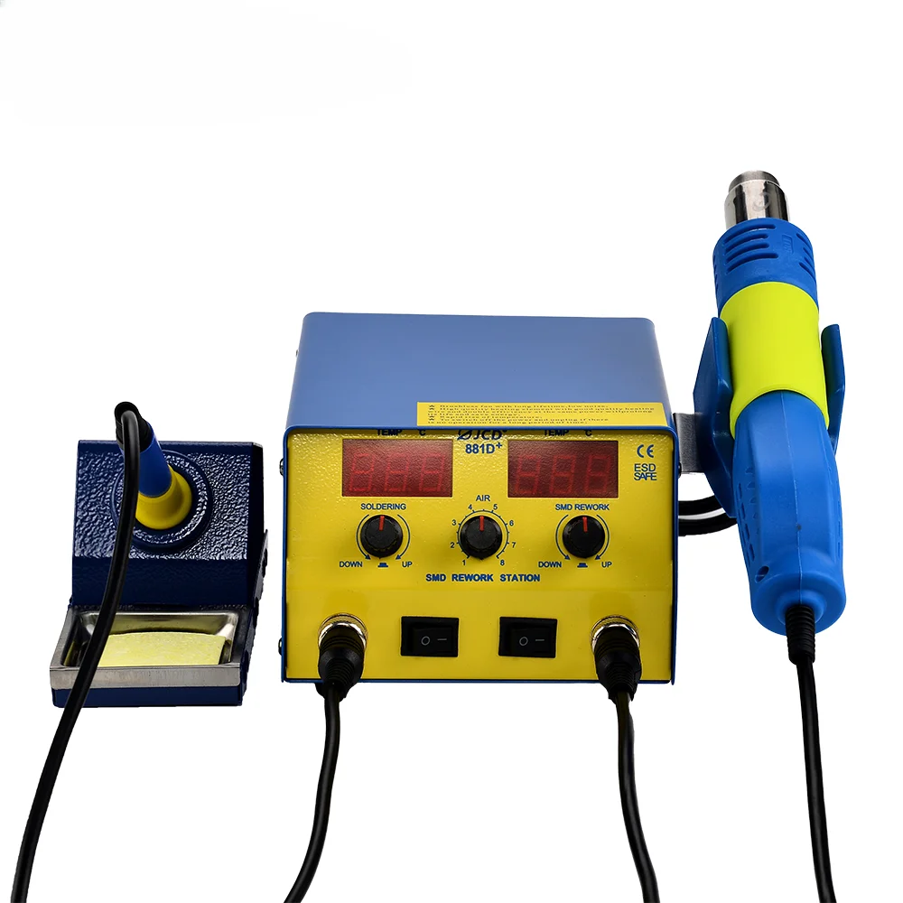 For JCD 881D+ SMD Soldering Station Hot Air Welding Rework Station for Cell-phone BGA PCB Repair Machine New Product