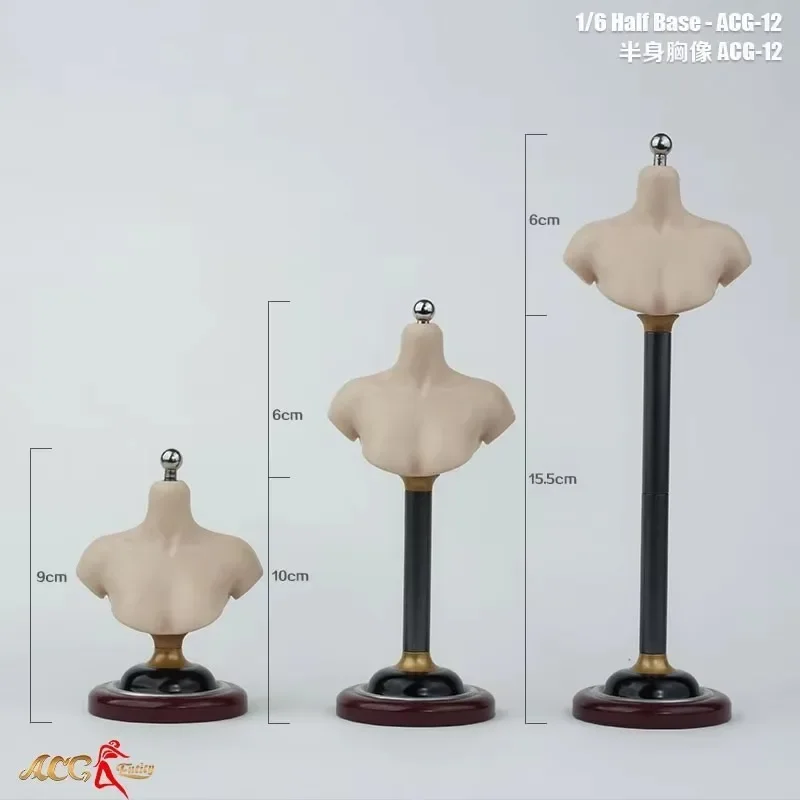 ACGTOYS 1/6 مقياس عمل الشكل نصف الجسم تمثال نصفي حامل قاعدة رئيس نحت قاعدة نموذج ل 12 بوصة الجندي رئيس نحت