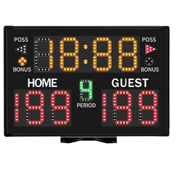 Electronic Basketball Scoreboard, Portable Digital Scoreboard With Remote For Multisports Indoor Outdoor