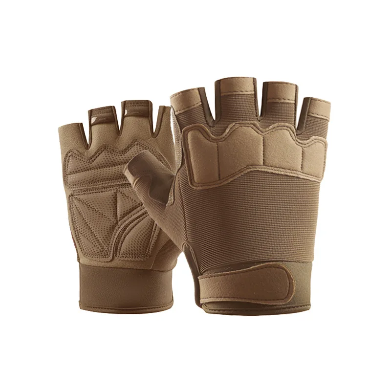 في الهواء الطلق التكتيكية نصف اصبع قفازات الذكور المضادة للانزلاق التدريب نصف يتعرض إصبع اللياقة البدنية القتالية المضادة للانزلاق ومقاومة للاهتراء