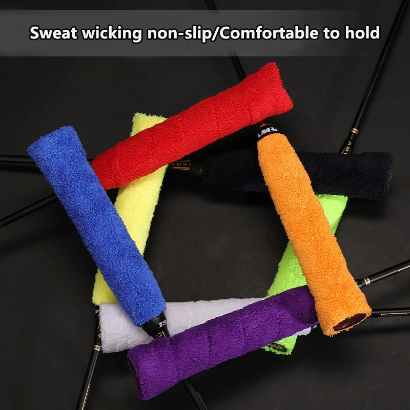 High Quality Tennis Badminton Racket Overgrips Cotton Towel Grips Tape Sweat Absorbent Grip Wrap Sweatband