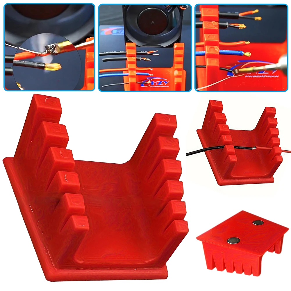 Meja Las magnetik penjepit tetap kabel plastik perlengkapan koneksi kawat las terisolasi untuk 30AWG hingga 12AWG