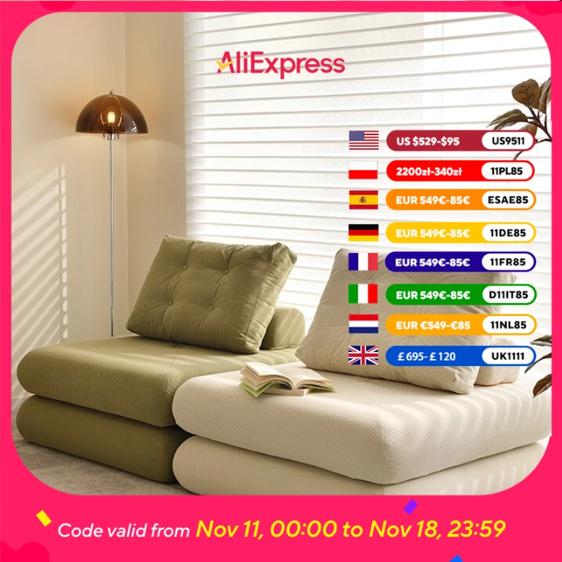 

Nordic Modern Sleep Sofa Recliner Dual Use Foldable Designer Floor Sofa Lounge Lazy Divani Soggiorno Living Room Furniture