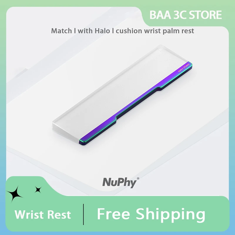 

NuPhy Twotone Wrist Rest Mechanical Keyboard Acrylic Aluminum Alloy Hand Brace Wrist Brace Palm Brace Colorful 65% 75% Fit Halo