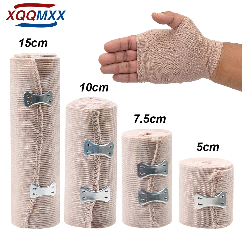 

1Roll Elastic Compression Bandage Wrap, Athletic Sport Support Tape for Ankle, Wrist, Arm,Leg Sprains First Aid Bandages Measure