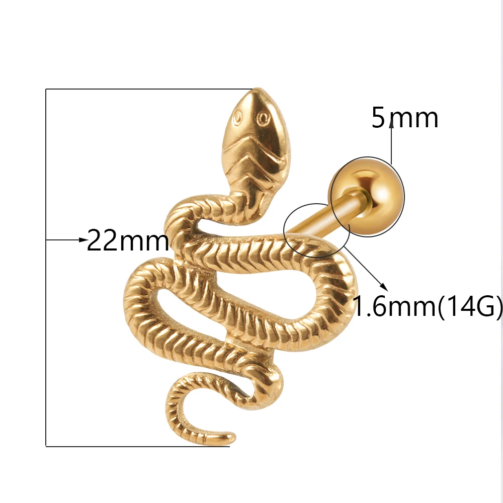 Piercing en Acier pour Doigt Moyen, Boule de Geste, Langue, Barbell, exacjon Punk, Bijoux de Corps, 1 Pièce, SION L, 1,6x16x5mm