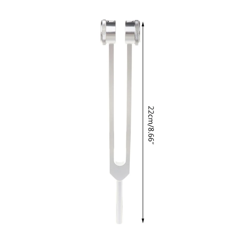 128 Hz Tuning Fork Weight Aluminum Clinical Grade Nerve/Sensory with Hammer