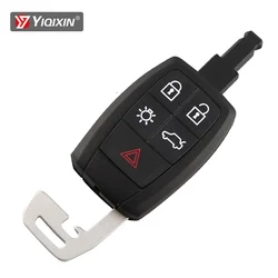 Etui obudowa pilota z kluczykiem samochodowym YIQIXIN do Volvo C30 C70 XC90 V70 S60 V40 V50 D5 2008 2009 2010 2011 5 przycisków nieobcięte ostrze