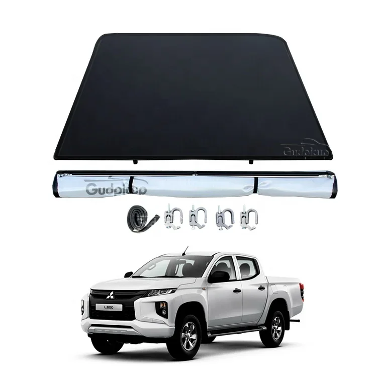 Pickup car accessories folding soft tonneau cover  truck bed covers for mitsubishis l200 triton