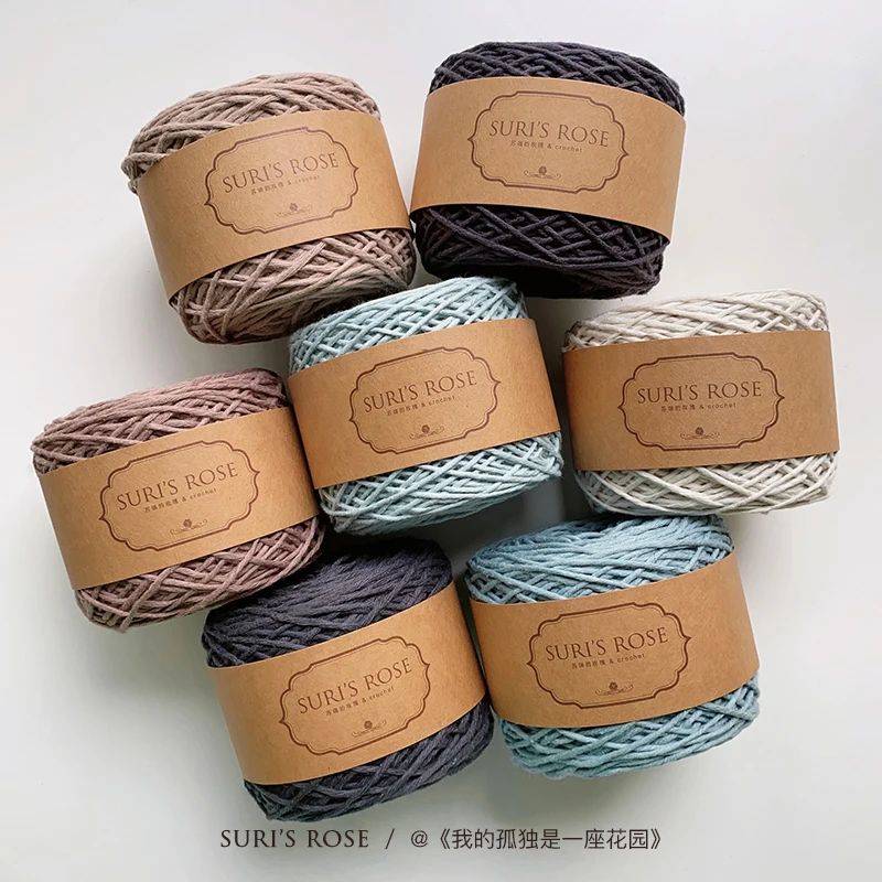 

Mori Pure Cotton Thread 12 Strands Crochet Bag Hat Wool Handmade DIY Cotton and Linen Thread Komori Thread 100g/group