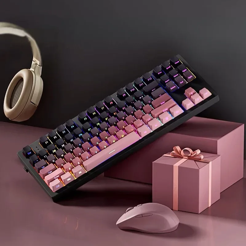 أغطية مفاتيح متدرجة مطبوعة على الجانب PBT تلميع من خلال ملف تعريف OEM مزدوج اللقطة لمفاتيح MX لوحة مفاتيح الألعاب 130 + أغطية المفاتيح #4