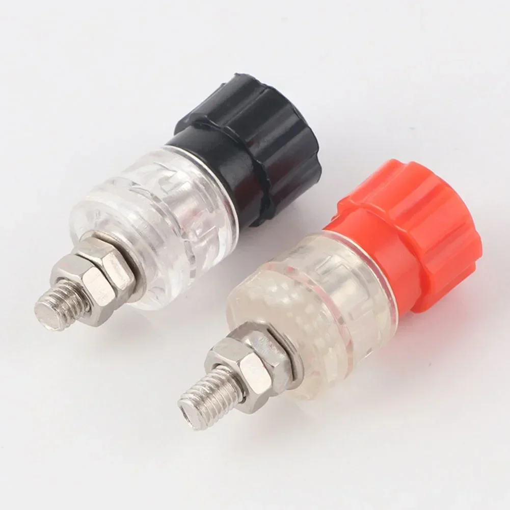 2pcs 999 M5 Binding Post Terminal 100A 220V-380V 5mm Battery Power Junction Connector Terminal Banana Speaker Plug Adapter