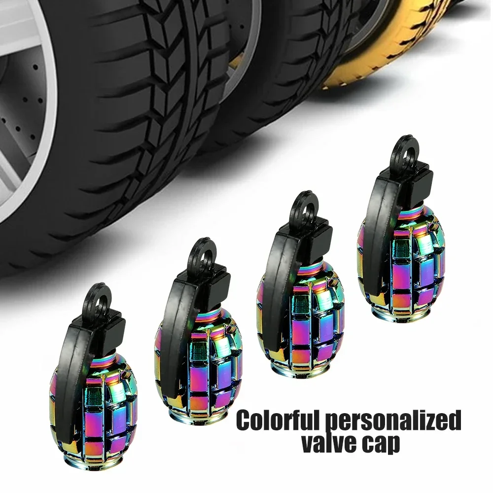 4Pcs/Set Multicolor Car Moto Bike Tire Wheel Valve Cap Dust Cover Car Tire Valve Stem Caps Car Styling