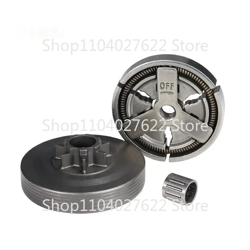 1Set Chain Saw Disc Clutches Clutch Drum+Clutch Cover+Needle Bearing For 45cc 52cc 58cc Chainsaw Replacement Parts