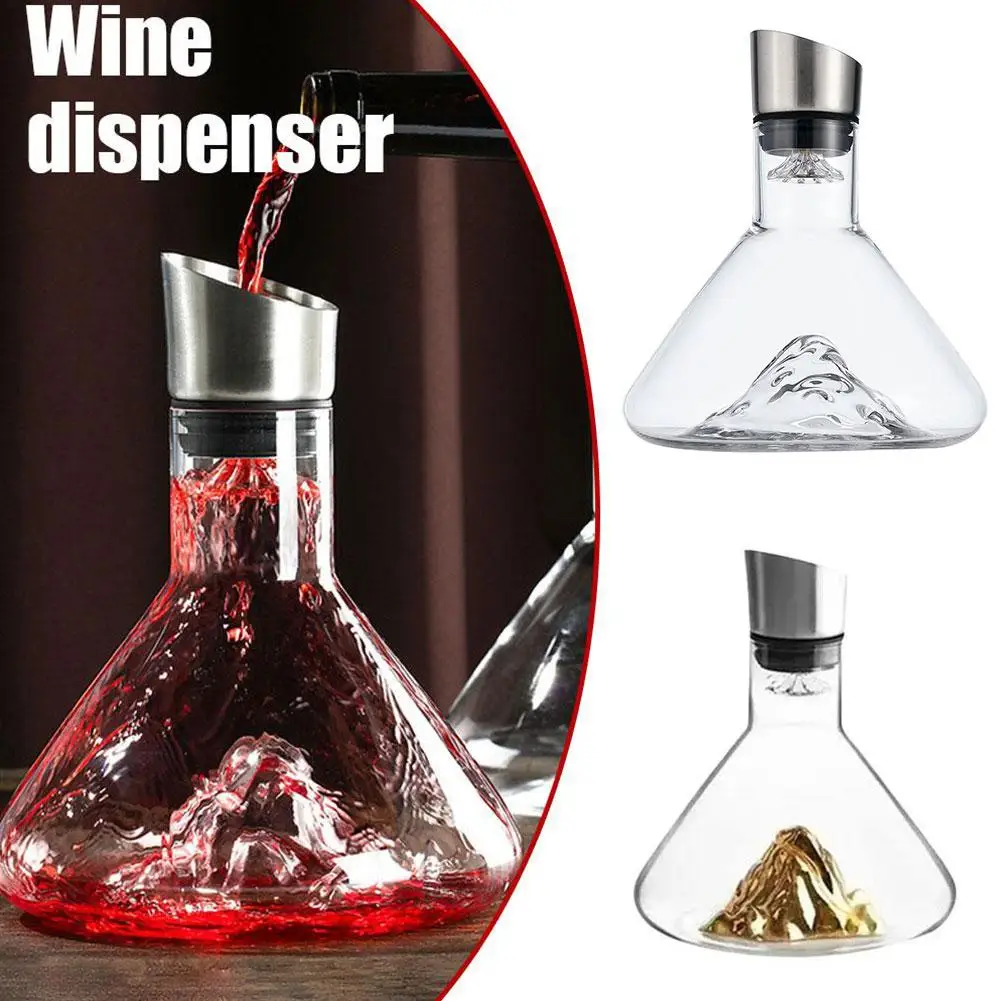 Waterfall Fast Red Wine Decanter With Creative Iceberg Accessories Wine Crystal Bottom Decanter Glass Upscale Filter F1K5