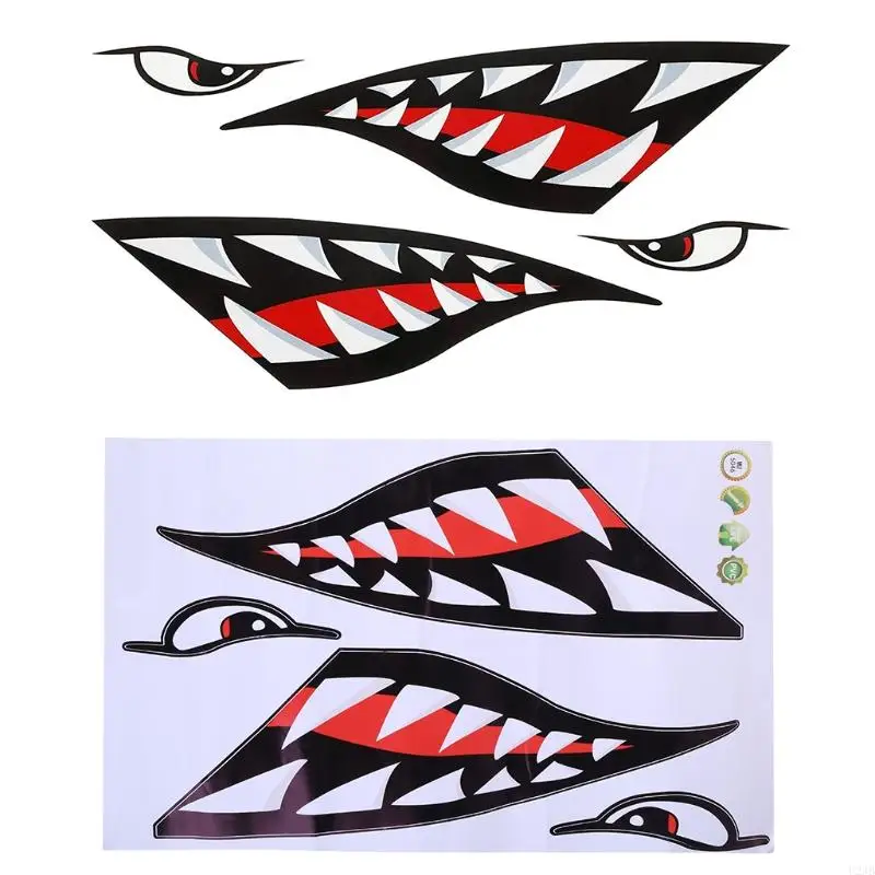 U2JB Shark Decals Sticker for Canoe Kayak Boat Fishing Canoe Graphics Car Reflective Graphics Sticker Accessories