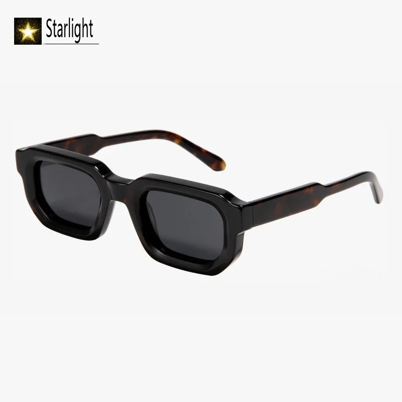 جديد وجه صغير الاستقطاب النظارات الشمسية سميكة امرأة مربع رمادي نظارات رجل خلات نظارات الموضة UV400 نظارات الرجال الرجعية 135 مللي متر