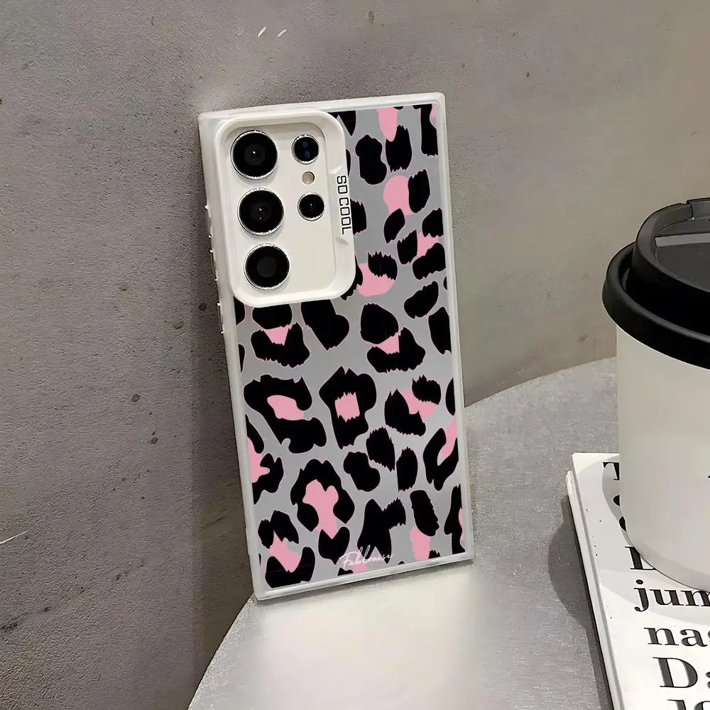 حافظة لهاتف سامسونج جالاكسي S25 S24 S23 S22 S21 Ultra Plus حافظة ليزر غير لامعة باللون الأسود والأرجواني