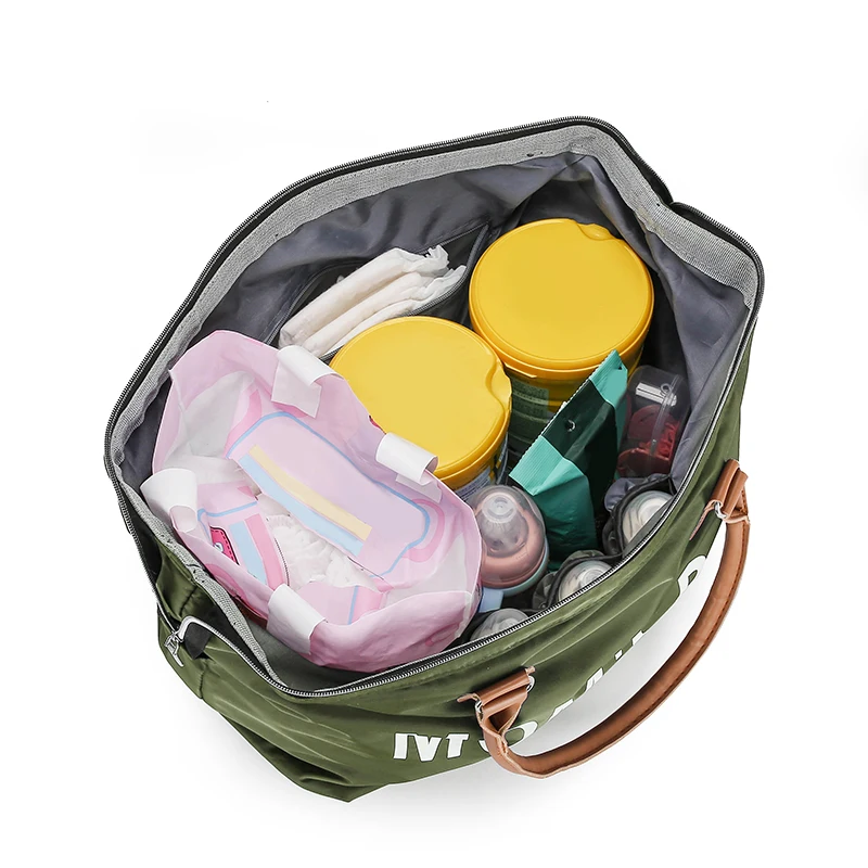 3PCS Mommy Bag Waterproof Insulated Bottle Storage Bag Travel Portable Dry and Wet Separation Baby Diaper Storage Large Capacity