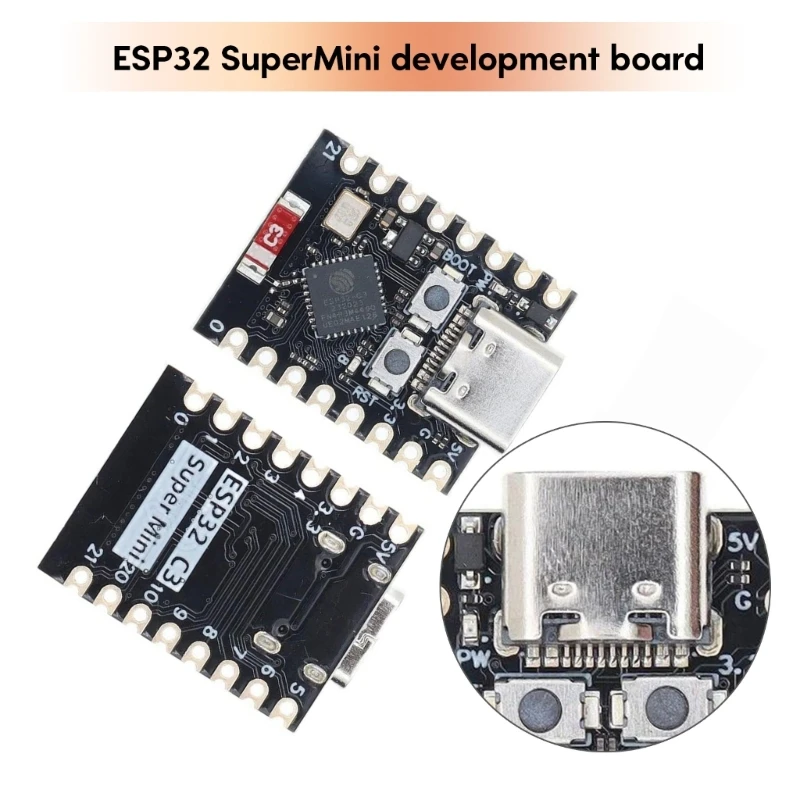 ESP32C3 Development Board 2.4GHz WiFi 32 Bit RISC-V Cores Microcontroller Integrated Low Noise Development Board H8WD