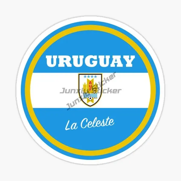 UY Uruguay Flag Sun Creative Badge Stickers for Covered Scratch Decorate Laptop Truck Window Car Wall Table Decal Accessories