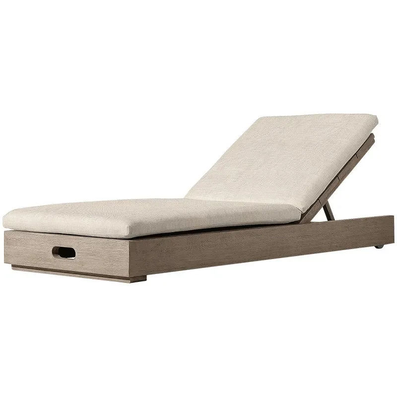 

Swimming pool outdoor bed recliner waterproof sunscreen antiseptic teak