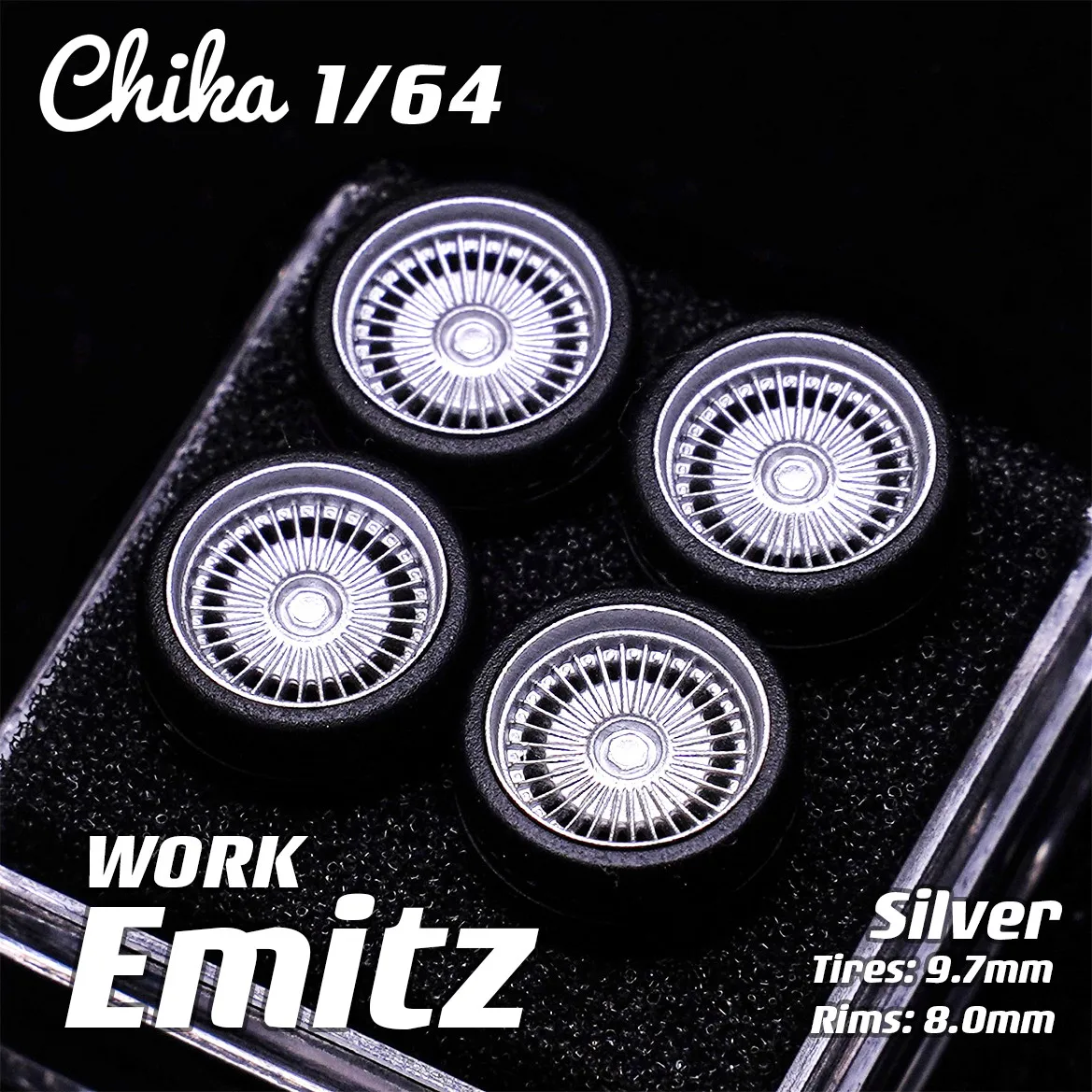 1/64 Chika 1/64 Car Model Wheel Resin Work Emitz 8.9/9 7/10.5 mm Refitted Model Wheels