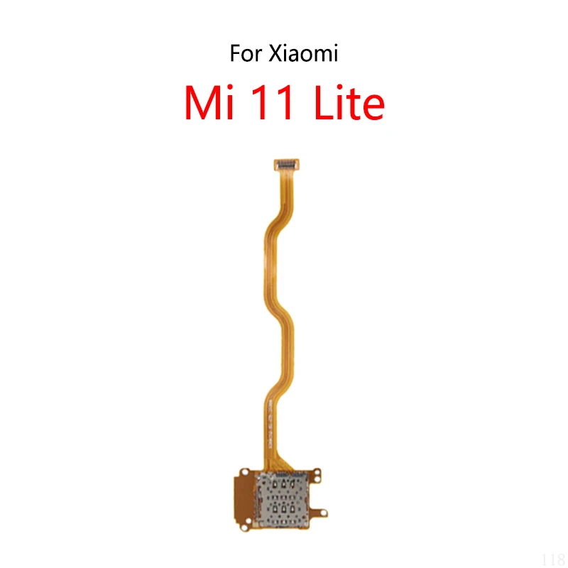 SIM Card Slot Holder Tray Slot Reader Socket Flex Cable For Xiaomi Mi 11 Lite 5G