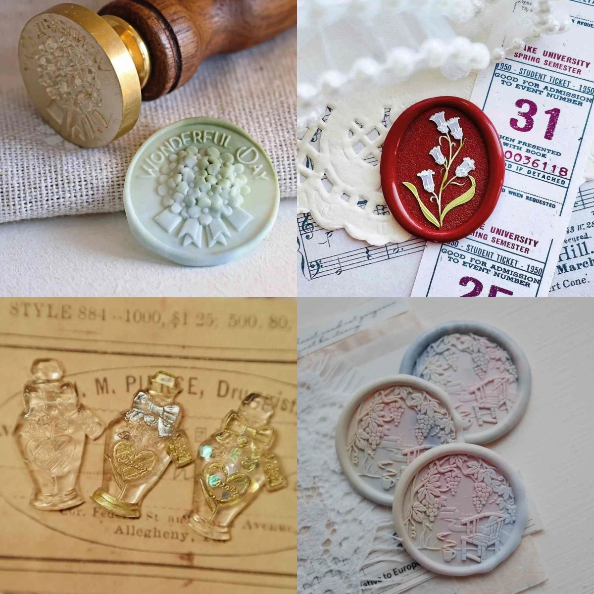 

Diy Toys Fire Seal Starfish Chestnut Perfume bottle Stamp Engraved Cute Stamp Head Special Copper Head Gift Invitation Envelope