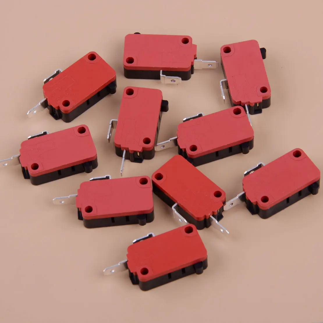 LETAOSK 10pcs Black & Red & Silver  Microwave Oven Door Switch Fit For LG GE Starion SZM-V16-FD-63 SZM-V16-FA-63