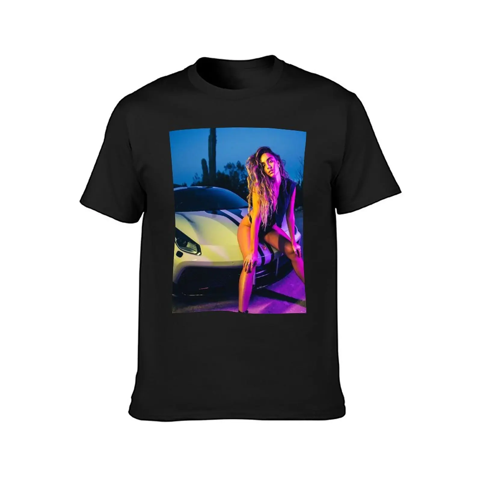 car leaning Sommer Ray T-Shirt tees Aesthetic clothing summer top sweat big and tall t shirts for men