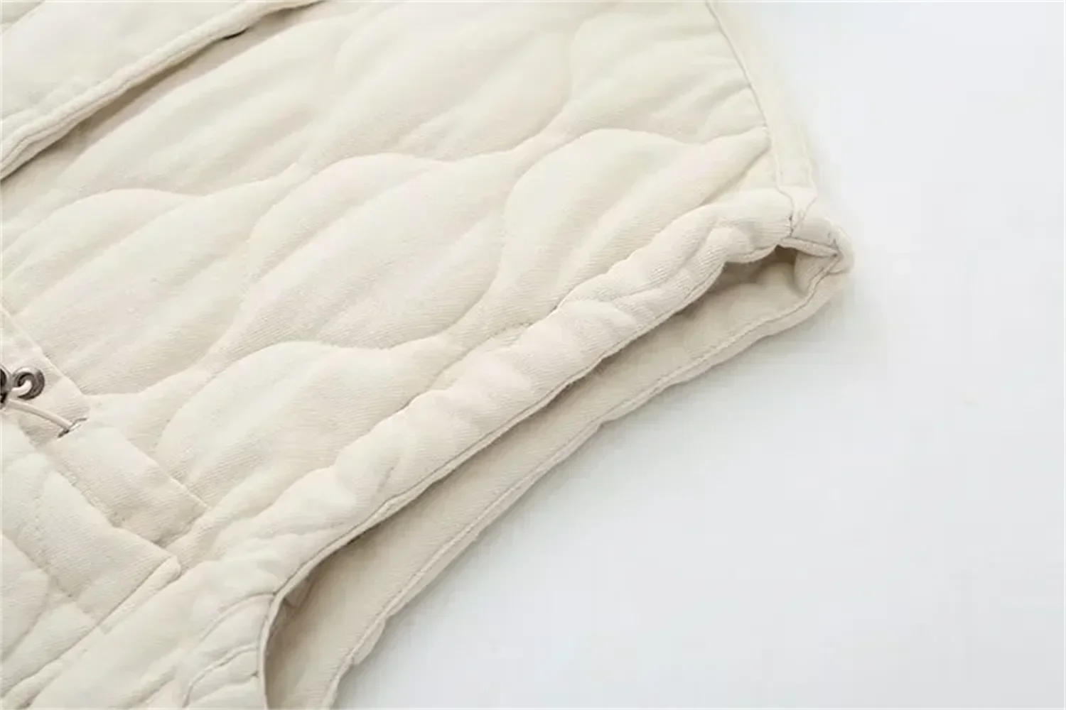 New Women's Versatile Sleeveless Stand Up Collar Pocket Decoration Vest Cotton Vest Loose Shoulder Women's Jacket