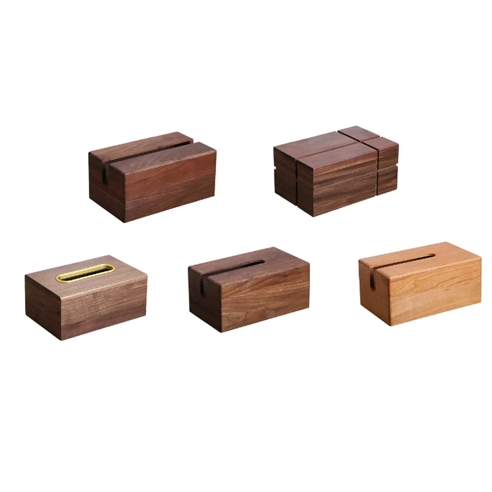 Tissue Holder Solid Wood Creative Paper Storage Box Rectangular Tissue Box Napkin Dispenser for Car Bedroom Desks Home Bathroom
