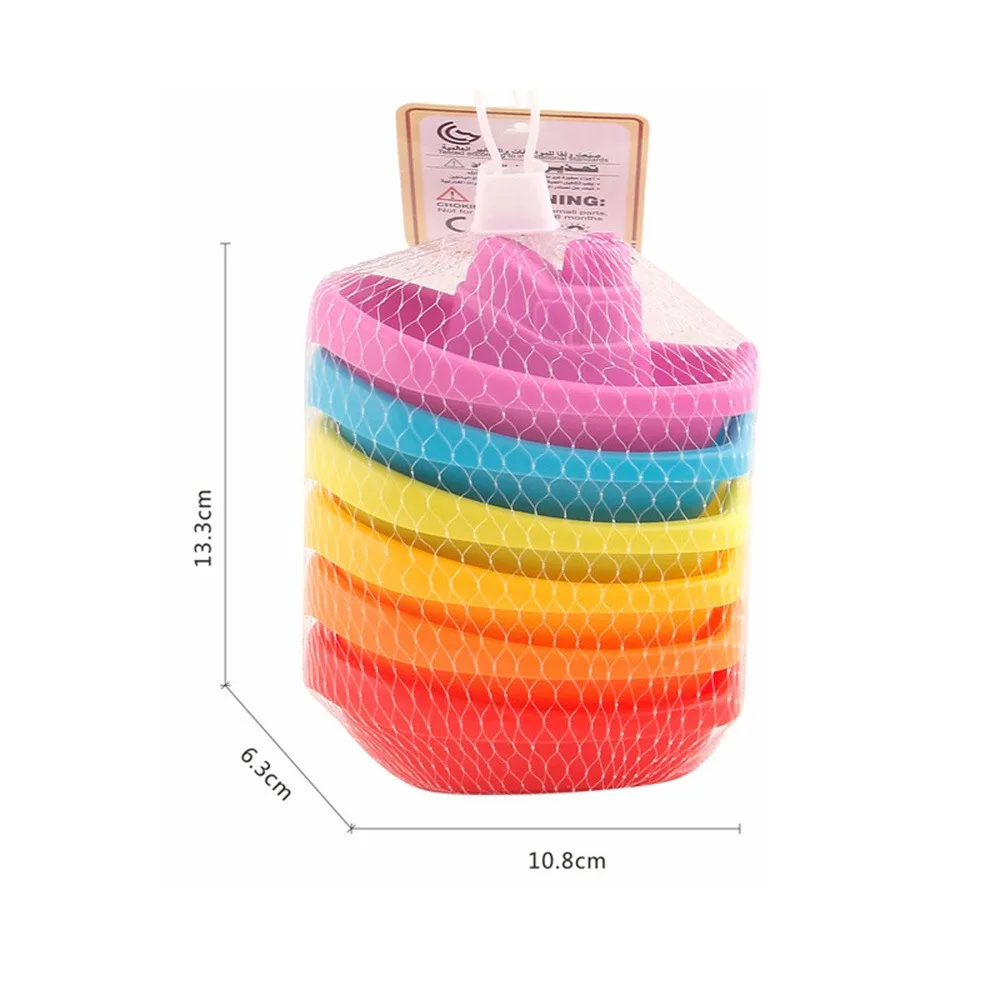 Baby Bath Toys Stacking Boat Toys Colorful Early Education Intelligence Gift Boat-shaped Stacked Cup Folding Tower Baby Toys