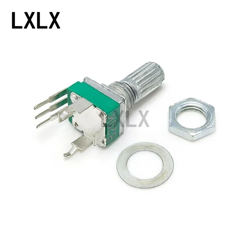 50PCS RK097 Potentiometer B2K~1M Ohm B2K 5K 10K 20K 50K 100K 500K 1M Ohm 3Pin 15mm Shaft Vertical Single Turn for Audio DIY