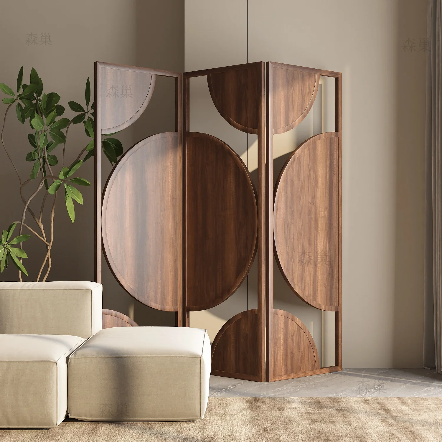 

French Retro Screen Partition Living Room Folding Mobile Modern Simple Light Luxury Art Medieval Decorative Entrance Baffle