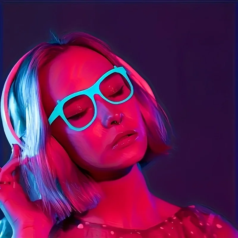 2/24 Stück Leuchtende Neon-Brillen ohne Gläser, Leuchtende Brillengestelle, Partyzubehör für Halloween, Abschlussball, Geburtstagsdekoration, Foto-Requisiten – Detail 6