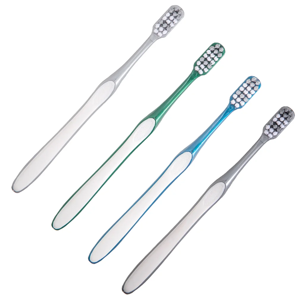 Brosses à dents de voyage pour hommes, poils durs, livres de dents en plastique, camping, portable, ménage, homme, 4 pièces