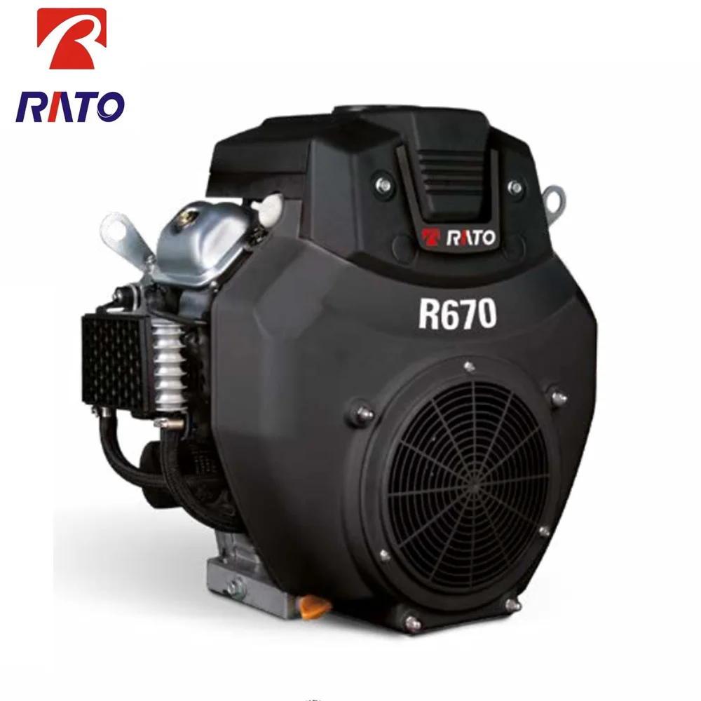 EPA Rato R670 24HP V-Twin 이중 실린더 수평 샤프트 OHV 가솔린 엔진 670cc